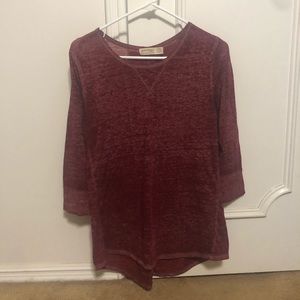 Maroon long sleeve tee shirt, medium